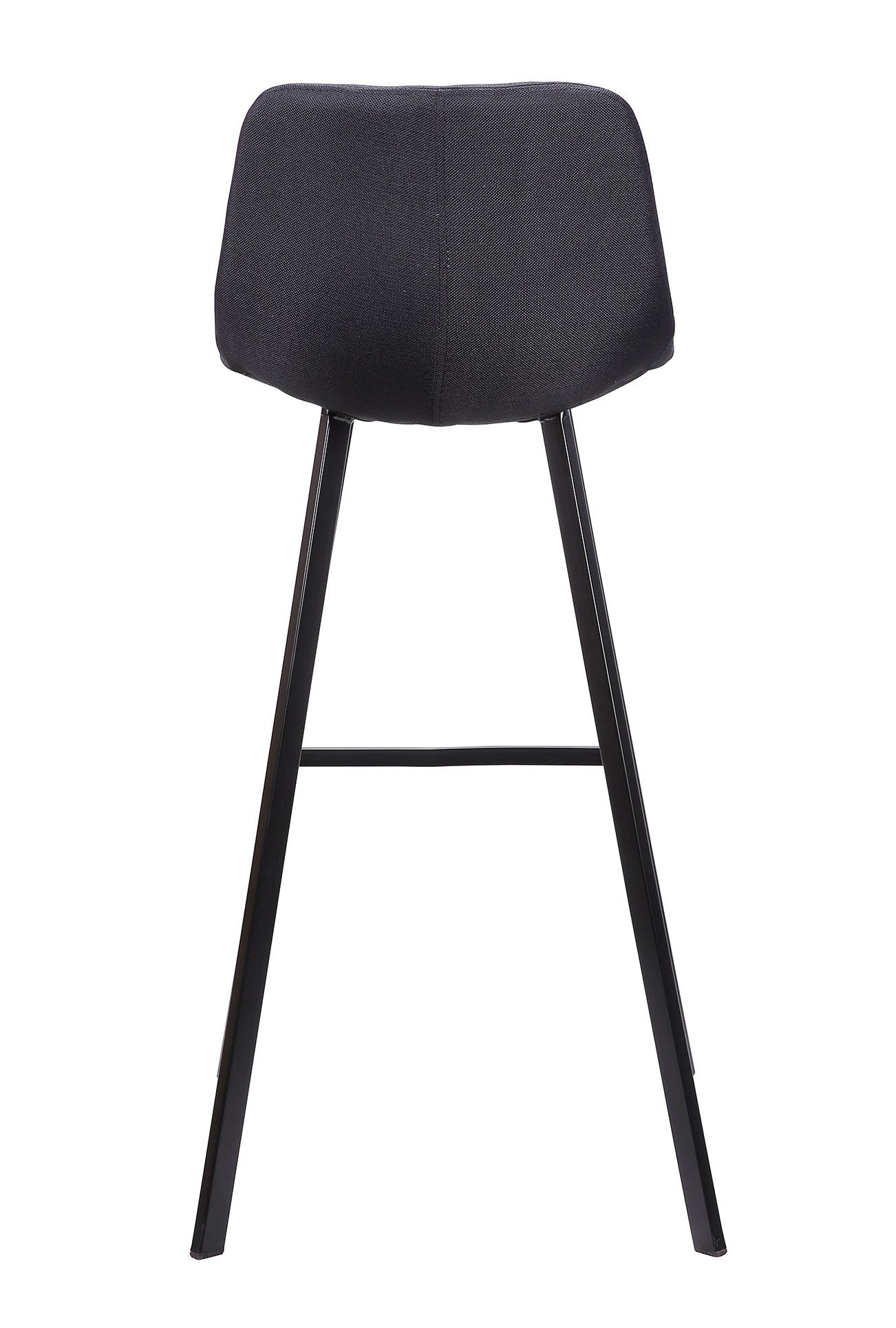 Duke 80cm Bar Stool in Black Fabric (Set of 2)