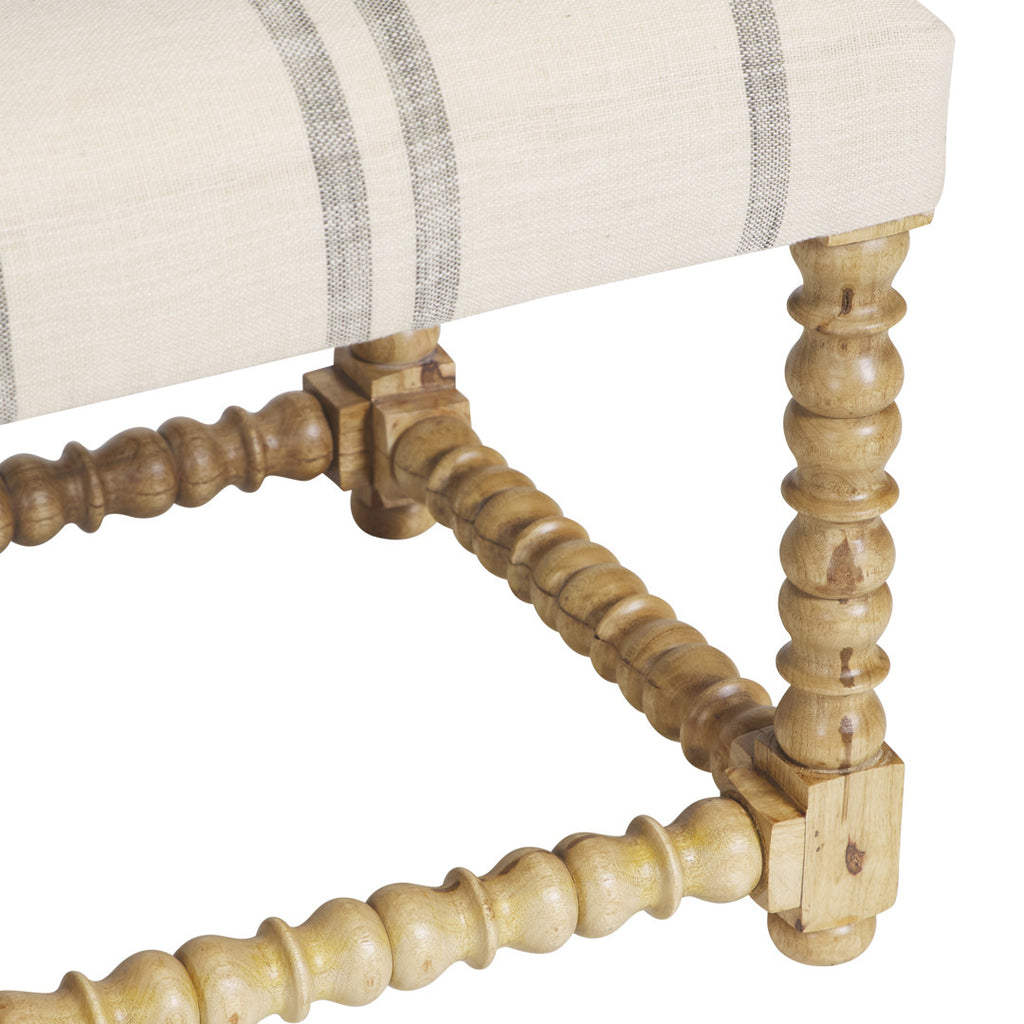 Bobbin Square Ottoman - Ocean