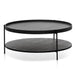  90cm Round Coffee Table - Full Black