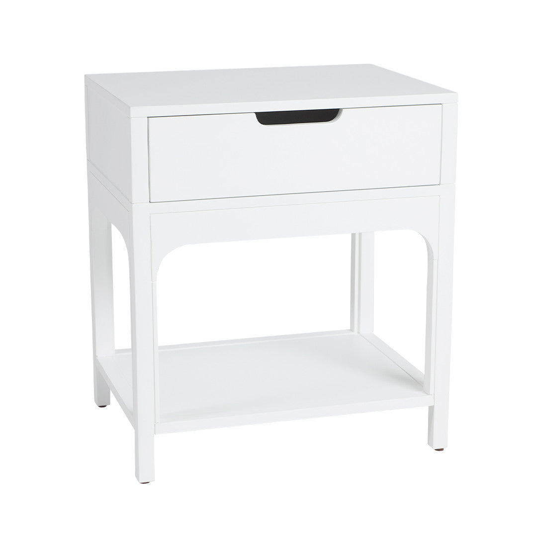 ARCO BEDSIDE TABLE WHITE