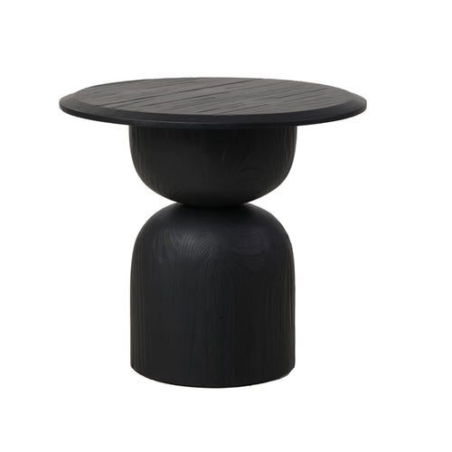 Abbott Round Side Table - Full Black
