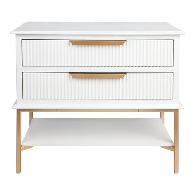 Aimee Bedside Table - Large White