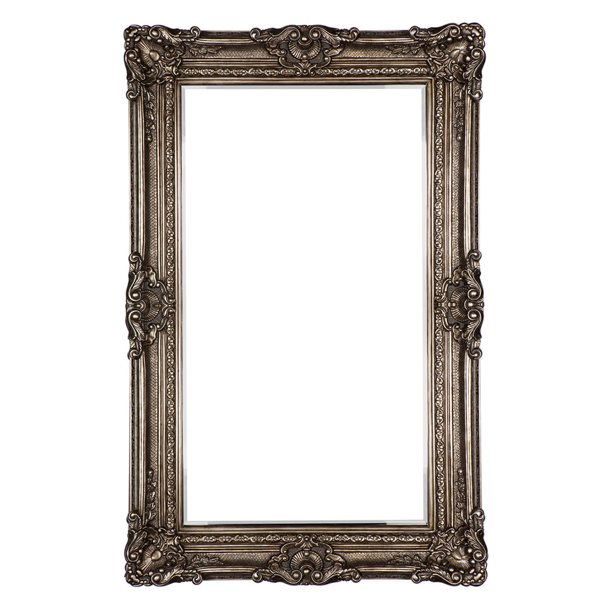 Alexandra Floor Mirror - Antique Silver