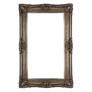 Alexandra Floor Mirror - Antique Silver