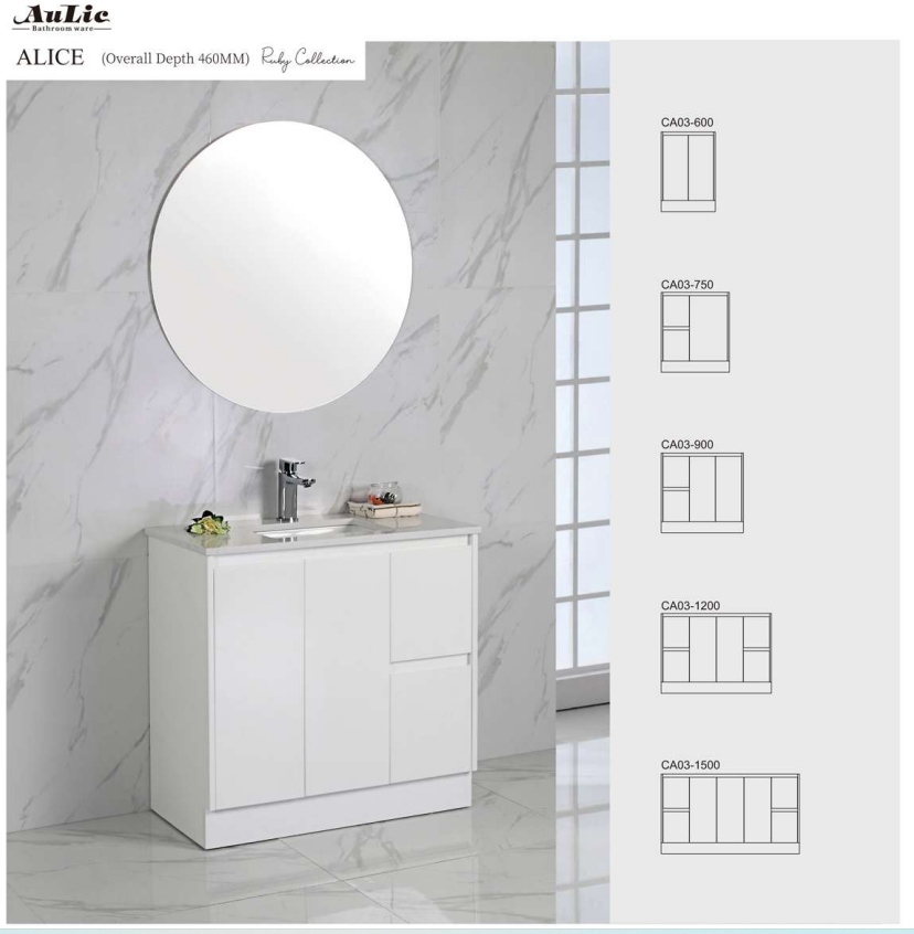 Aulic Alice Finger Pull Freestanding Bathroom Vanity