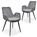 Alice Dark Grey Velvet Dining Chair - (Set of 2)