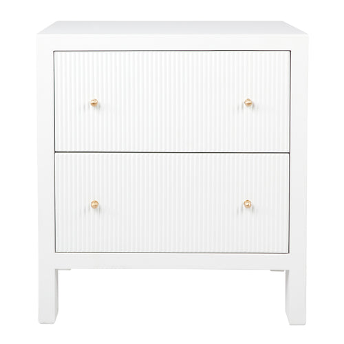 Ariana Bedside Table - Large White