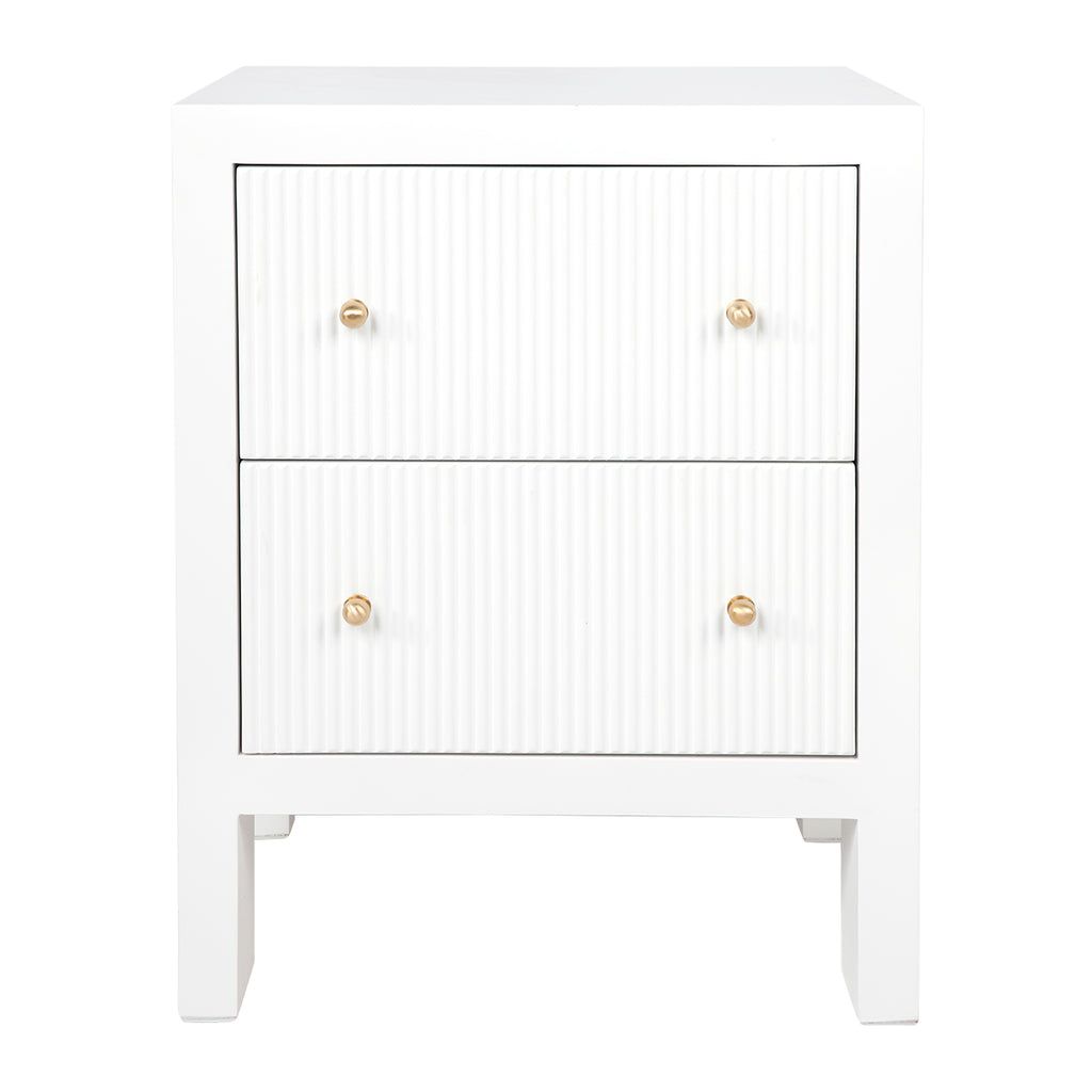 Ariana Bedside Table - Small White