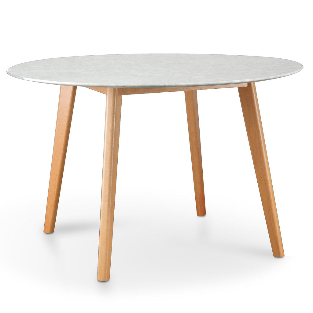 Aron 120cm Marble Dining Table - Natural Base