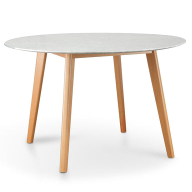 Aron 120cm Marble Dining Table - Natural Base