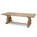 Artica Wood Dining Table 2.4m - Rustic Natural