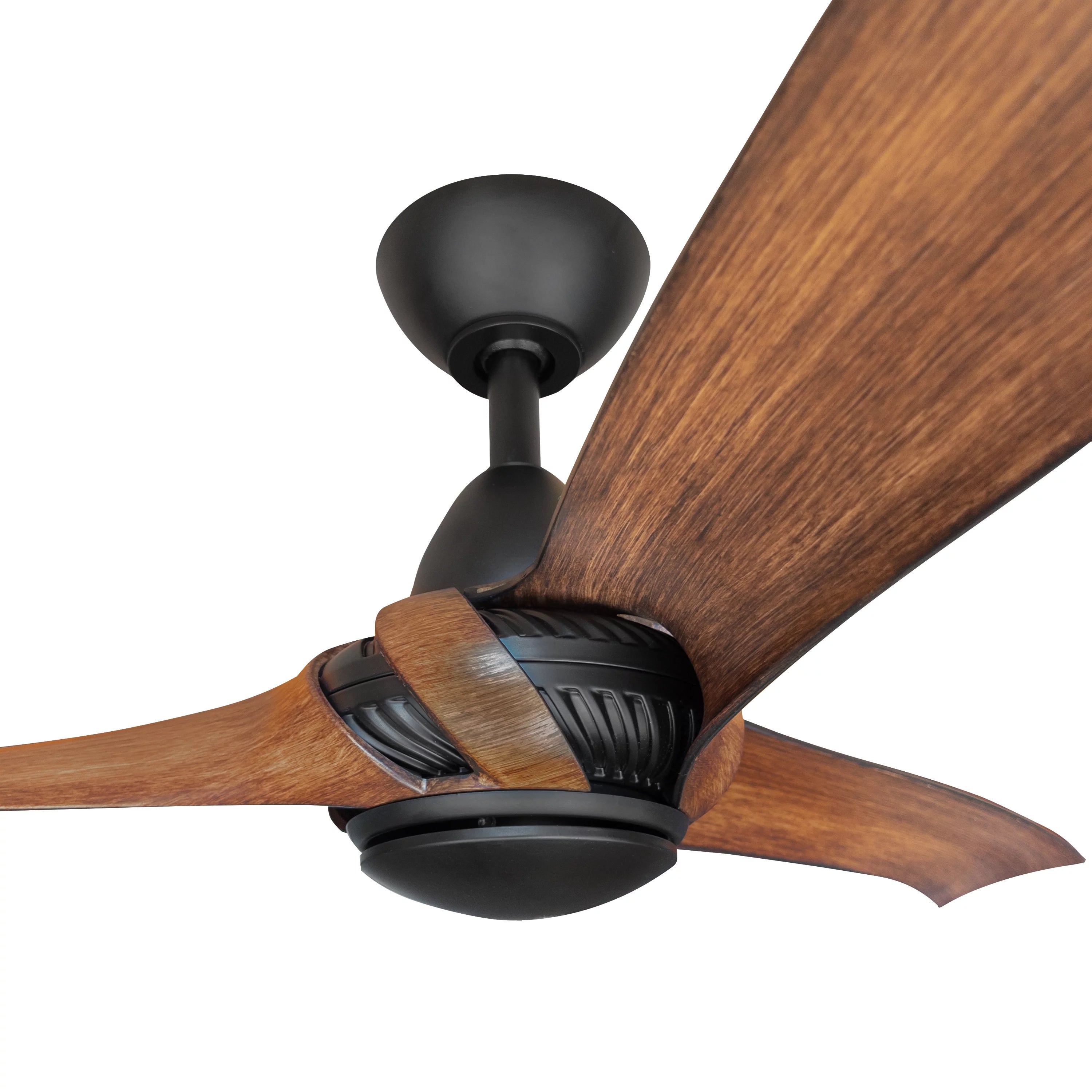 360Fans Arumi V2 52″ (132cm) Black/Koa 3 Blade AC Ceiling Fan & Wall Control