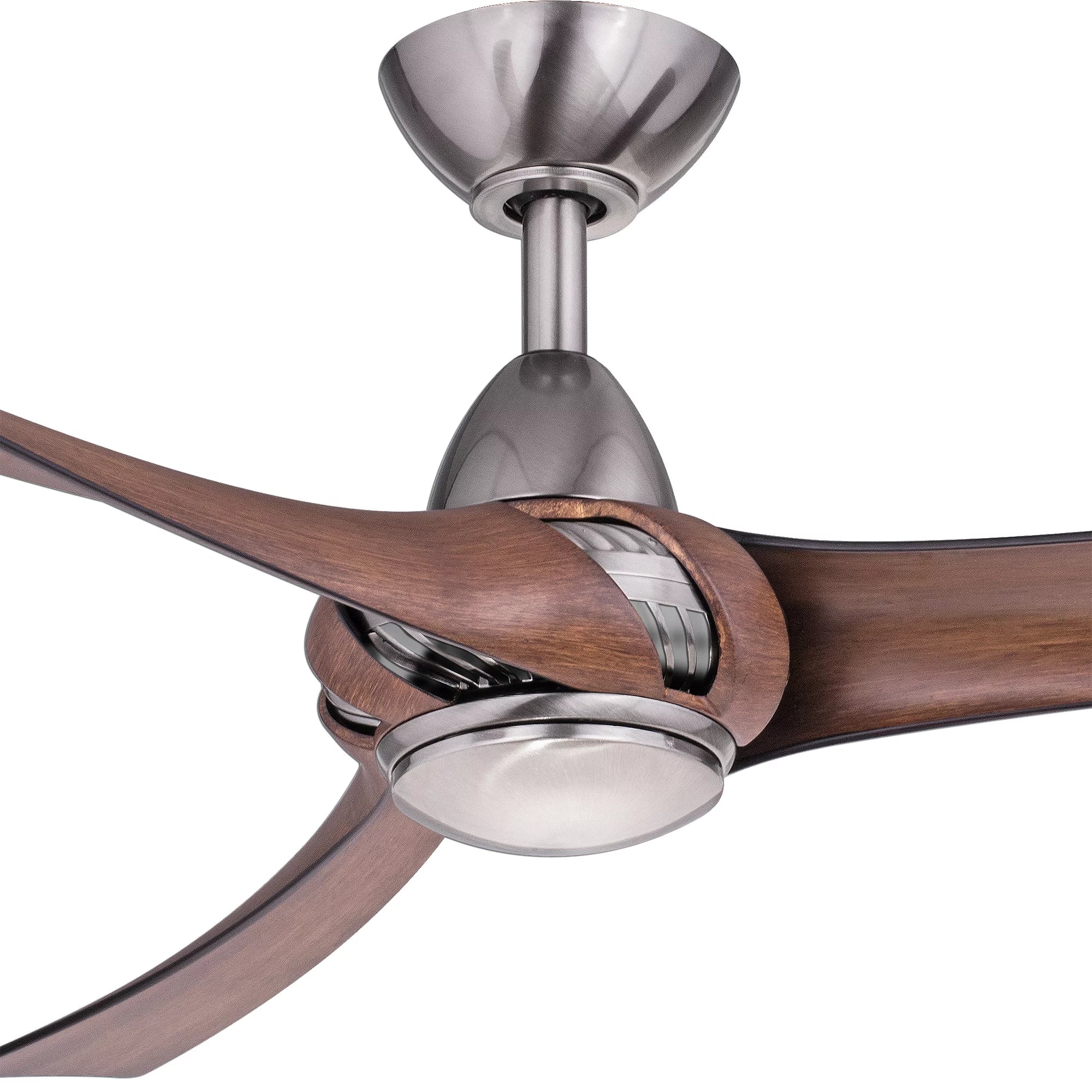360Fans Arumi V2 52″ (132cm) Pewter/Koa 3 Blade AC Ceiling Fan & Wall Control