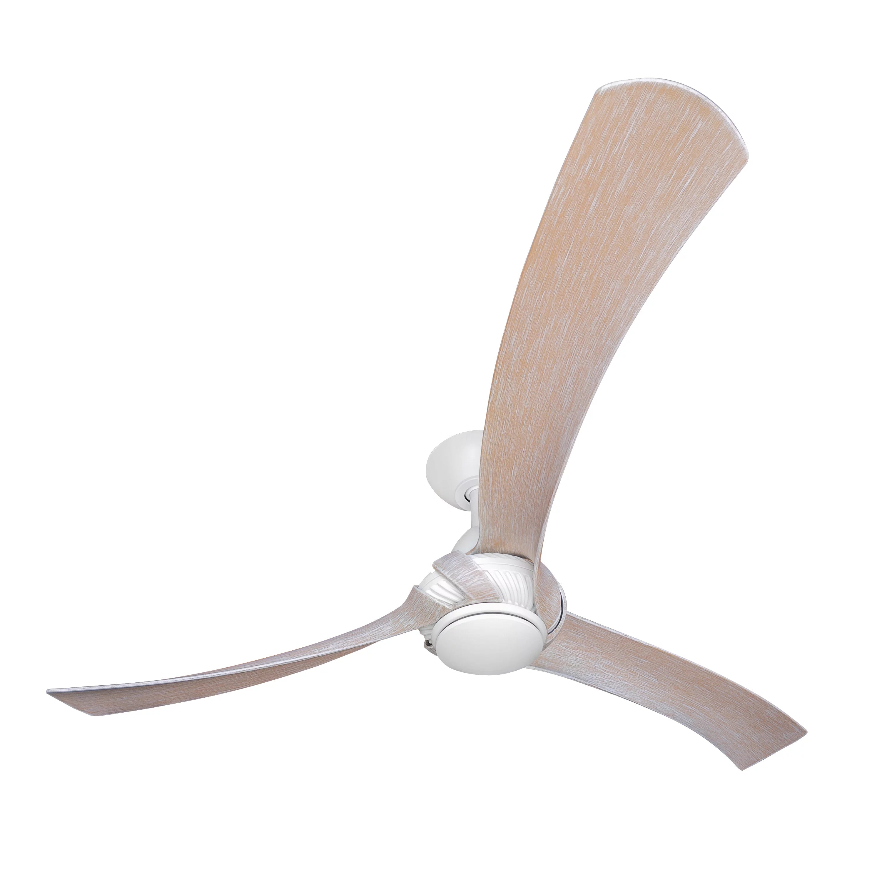 360Fans Arumi V2 52″ (132cm) Matte White/Washed Oak 3 Blade AC Ceiling Fan & Wall Control