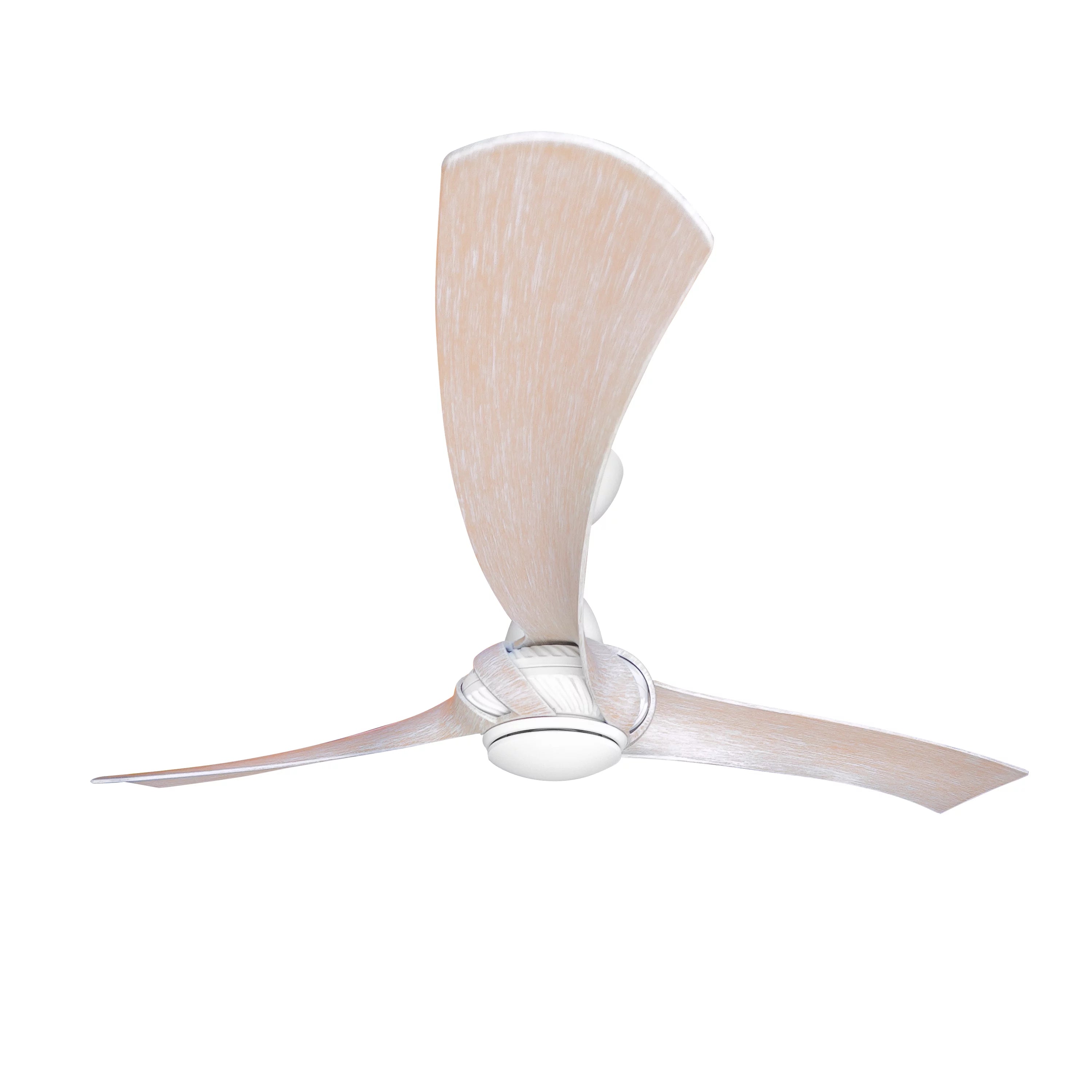 360Fans Arumi V2 52″ (132cm) Matte White/Washed Oak 3 Blade AC Ceiling Fan & Wall Control