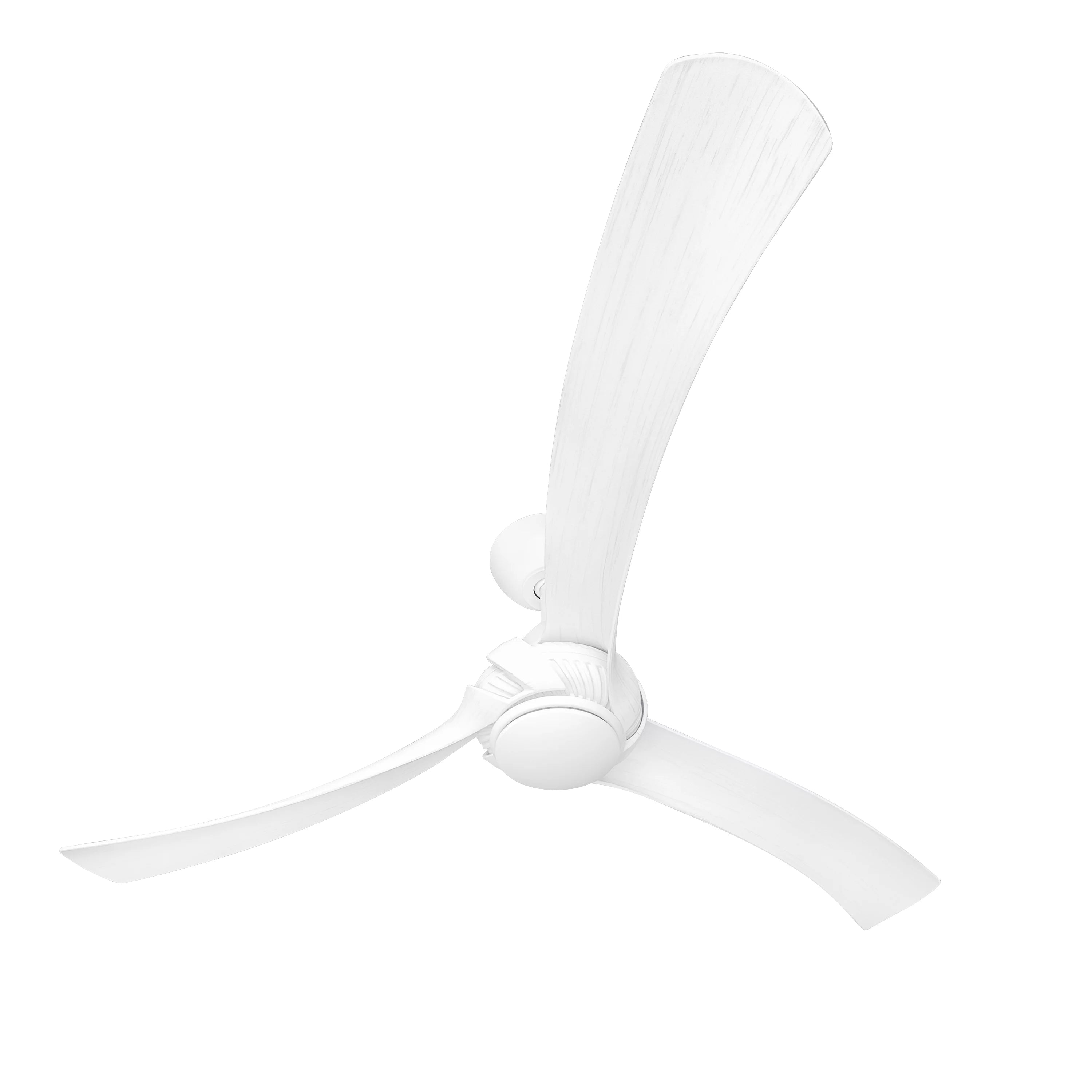 360Fans Arumi V2 52″ (132cm) Matte White/White Washed 3 Blade AC Ceiling Fan & Wall Control