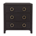 Astley Upholstered Bedside Table - Charcoal