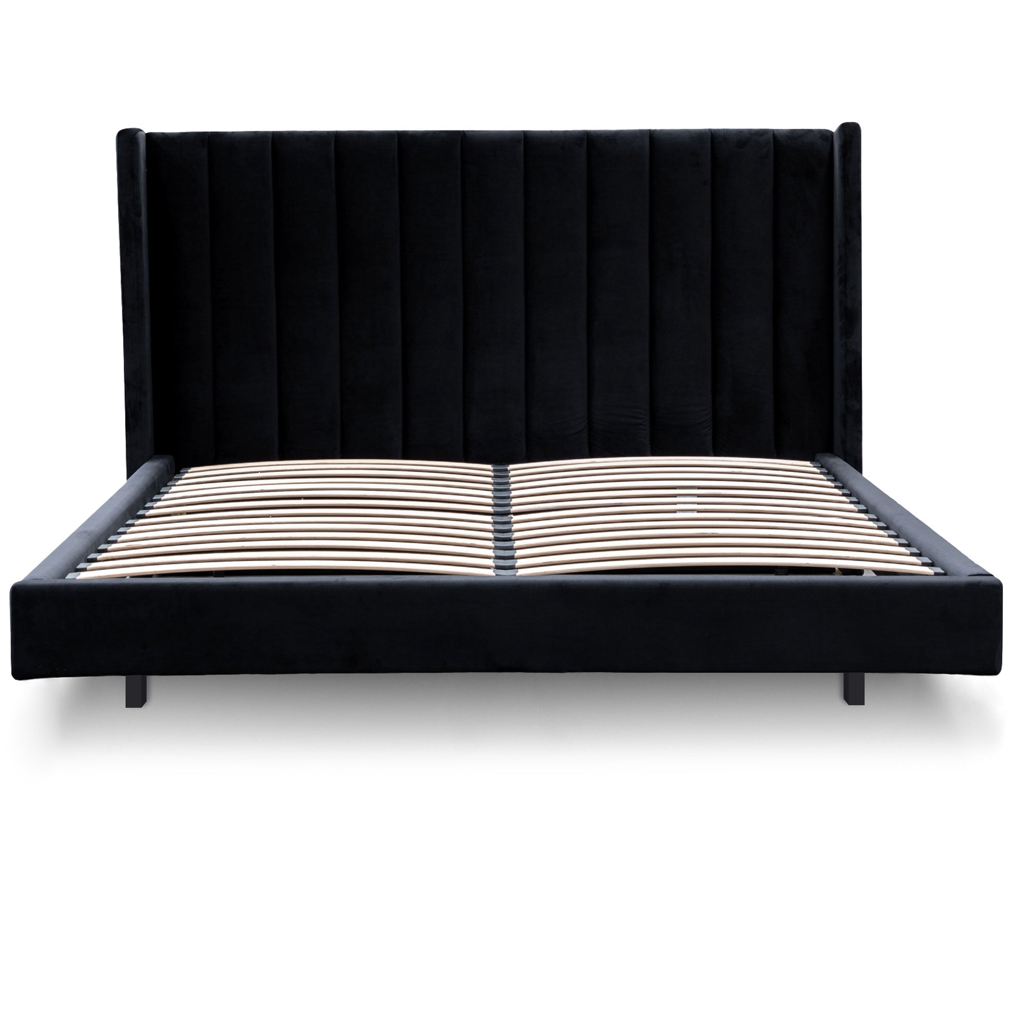 Hillsdale Black Velvet King Bed Frame