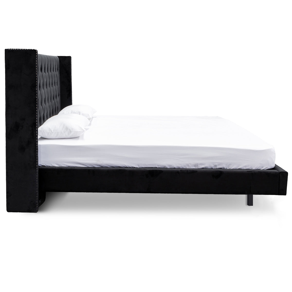 Carolina Black Velvet King Bed Frame