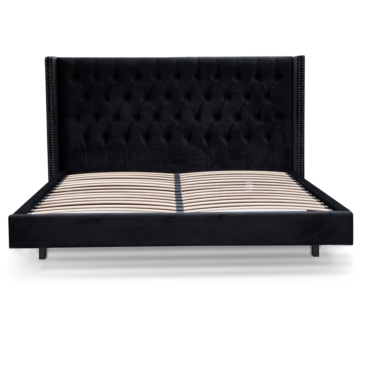 Carolina Black Velvet King Bed Frame