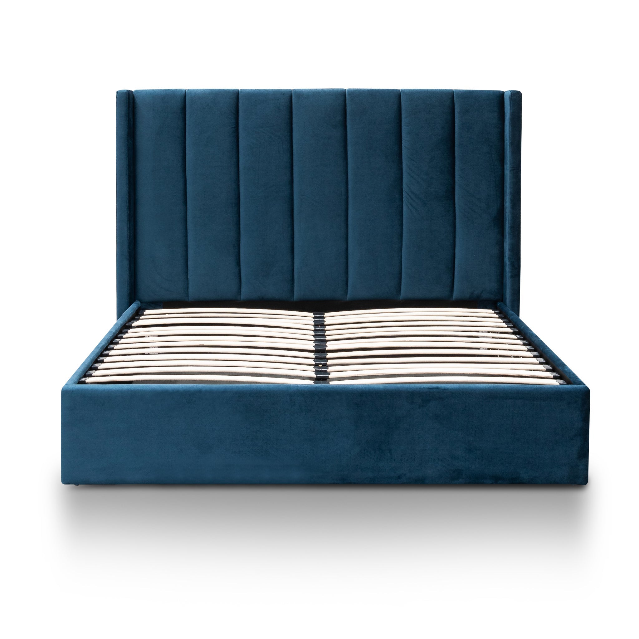 Teal King Bed Frame with Storage