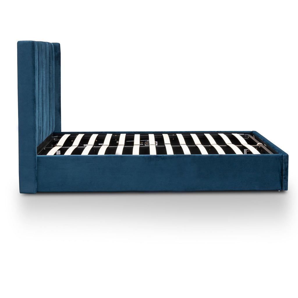 Teal Queen Bed Frame with Storage