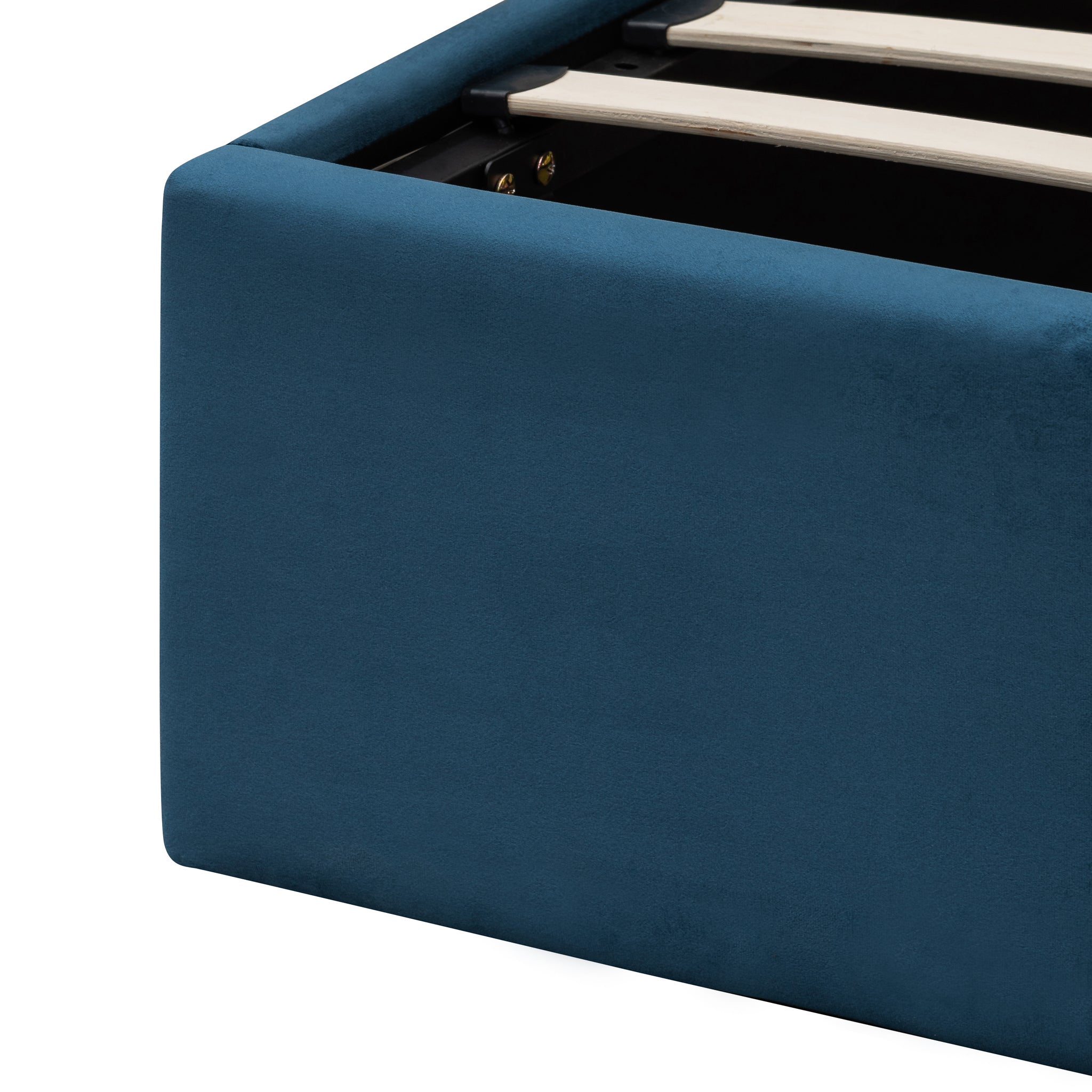 Teal King Bed Frame with Storage