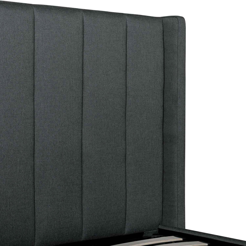 Charcoal Grey King Bed with Storage