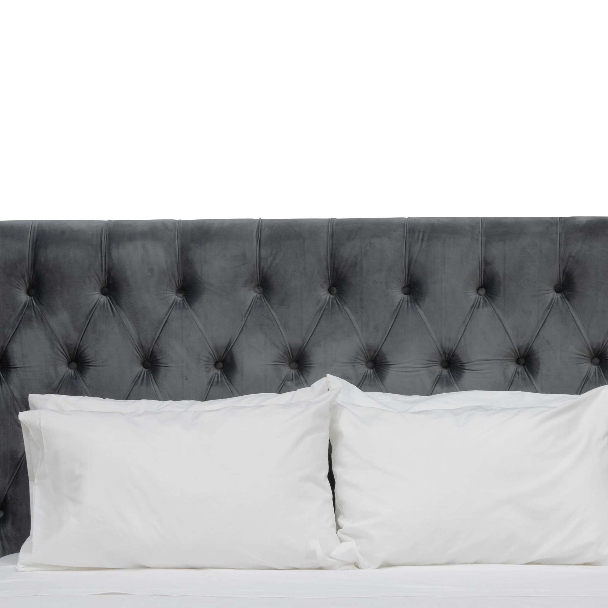 Charcoal Velvet King Bed Frame