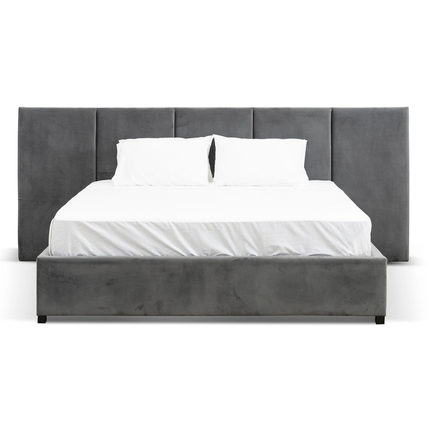 Charcoal Velvet King Bed Frame