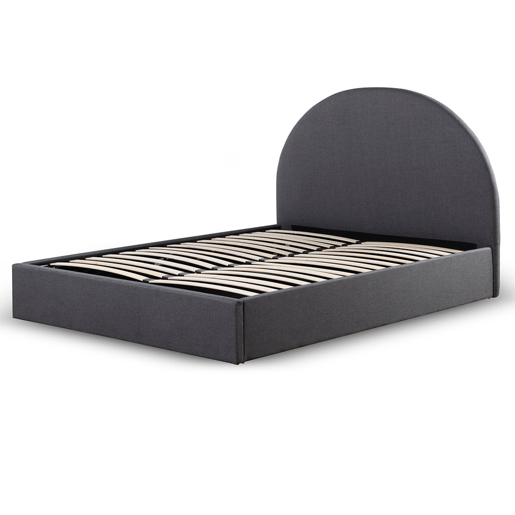 Charcoal Grey Queen Sized Bed Frame with Storage