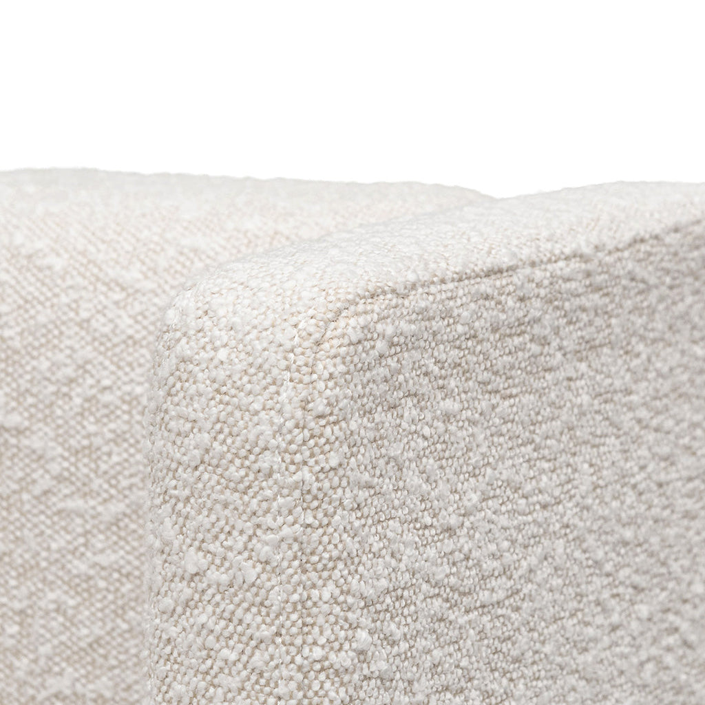 Snow Boucle Wide Base Queen Sized Bed Frame