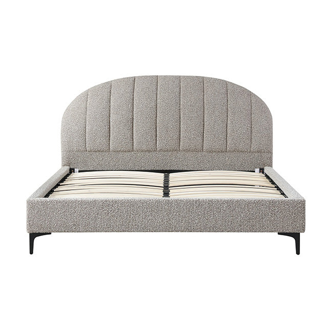 Sand Boucle Queen Bed Frame