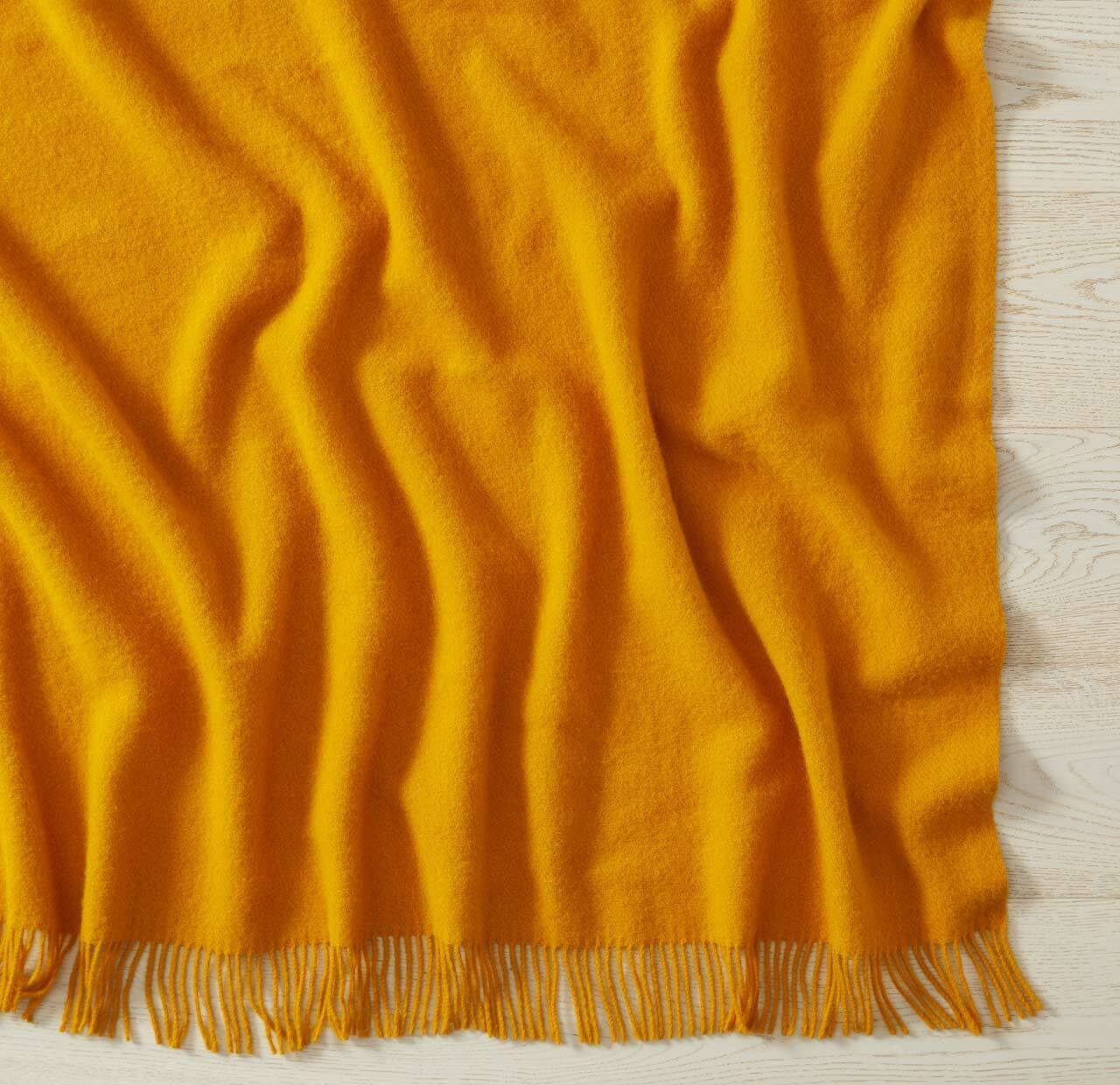 Weave Nevis Throw - Saffron