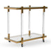 CBR6940-BS Glass Bar Cart - Brushed Gold