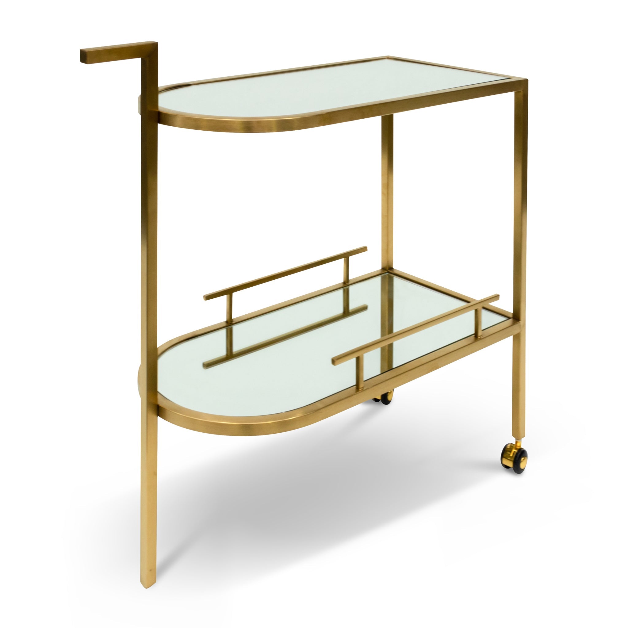 Luigi Bar Cart - Mirror and Gold Base