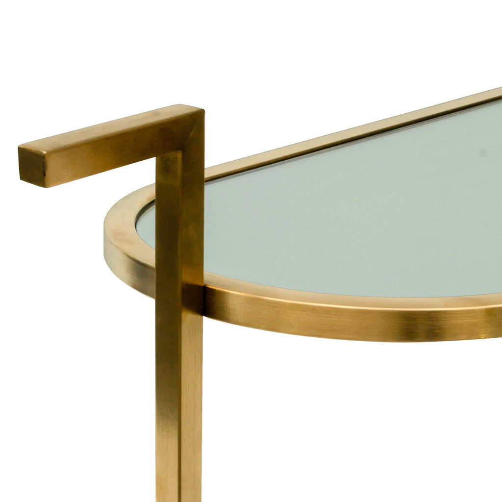 Luigi Bar Cart - Mirror and Gold Base