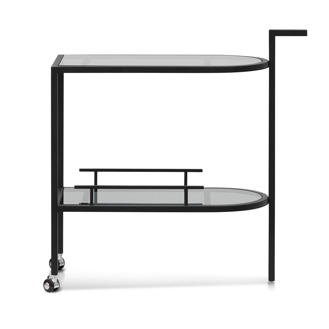 Simphony Glass Bar Cart - Black