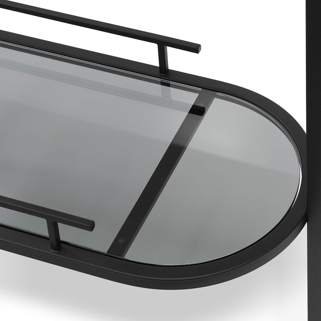 Simphony Glass Bar Cart - Black