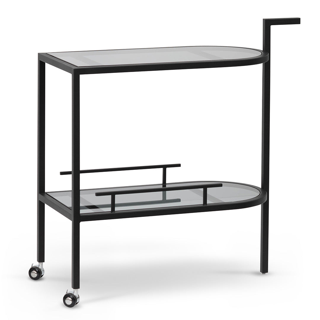Simphony Glass Bar Cart - Black