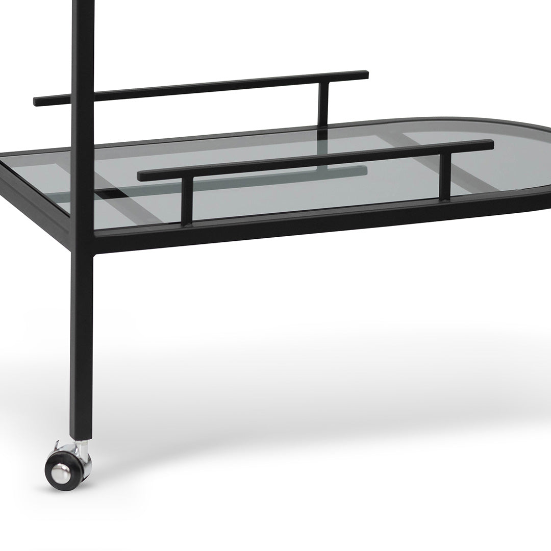 Simphony Glass Bar Cart - Black