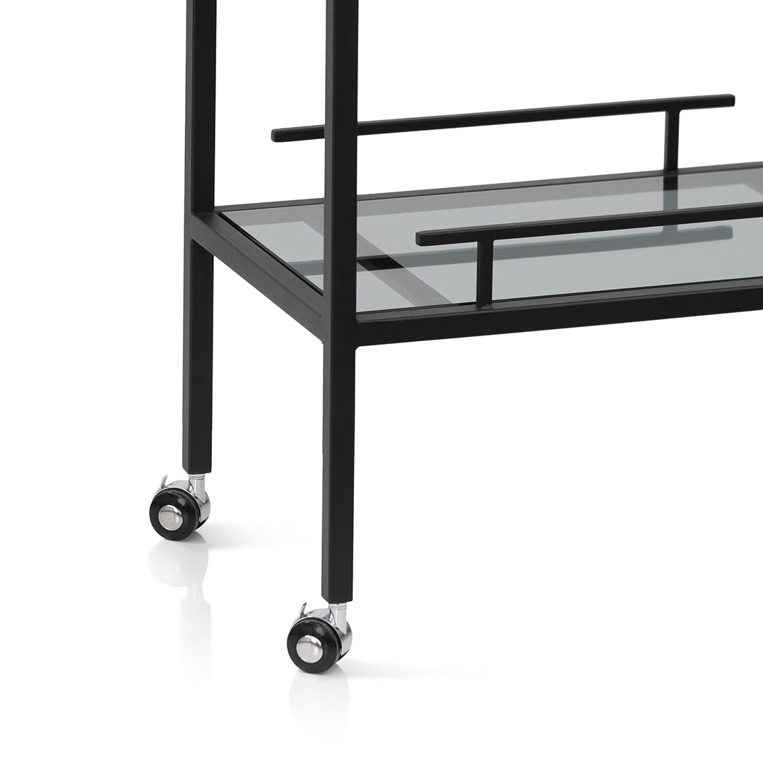 Simphony Glass Bar Cart - Black