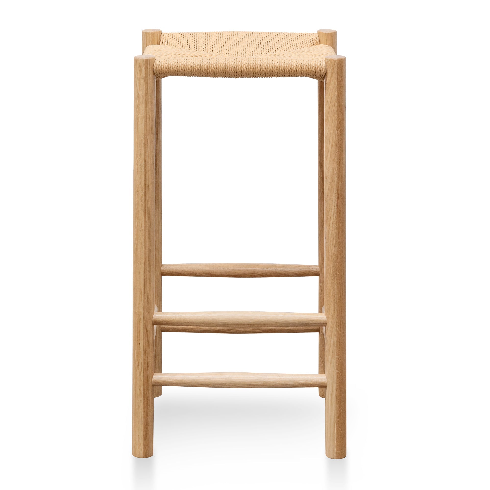 Coastal 65cm Oak Bar Stool - Natural