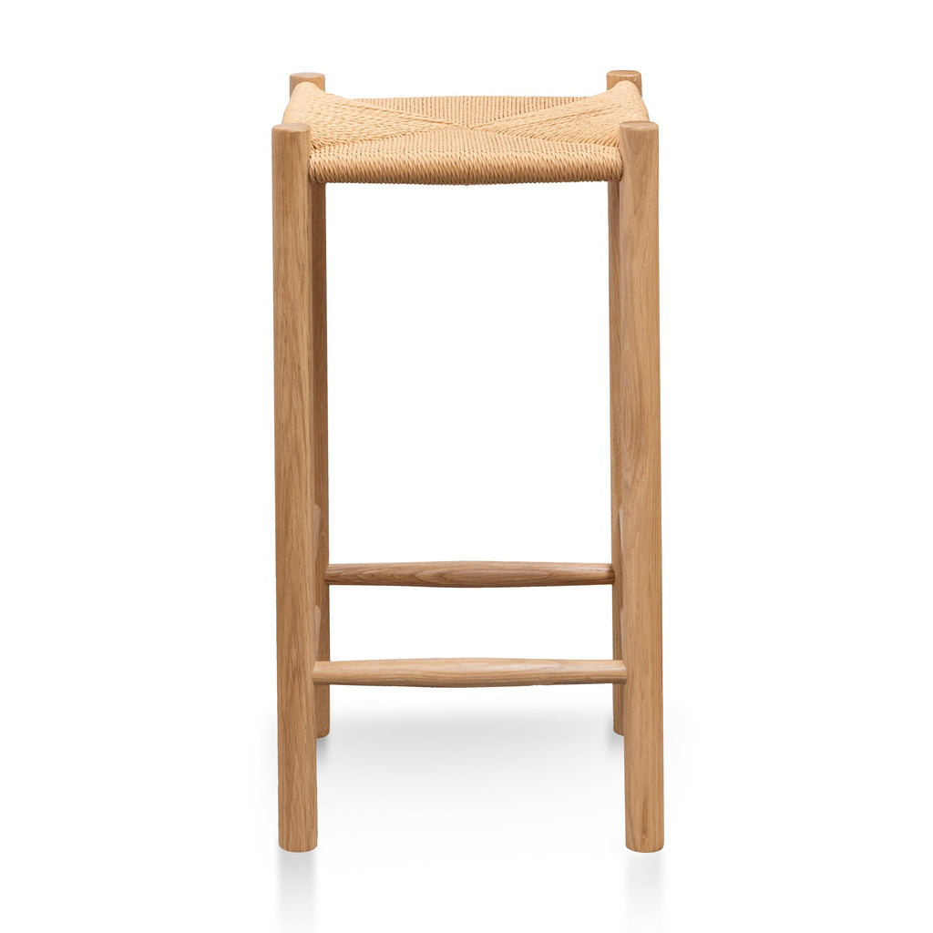 Coastal 65cm Oak Bar Stool - Natural