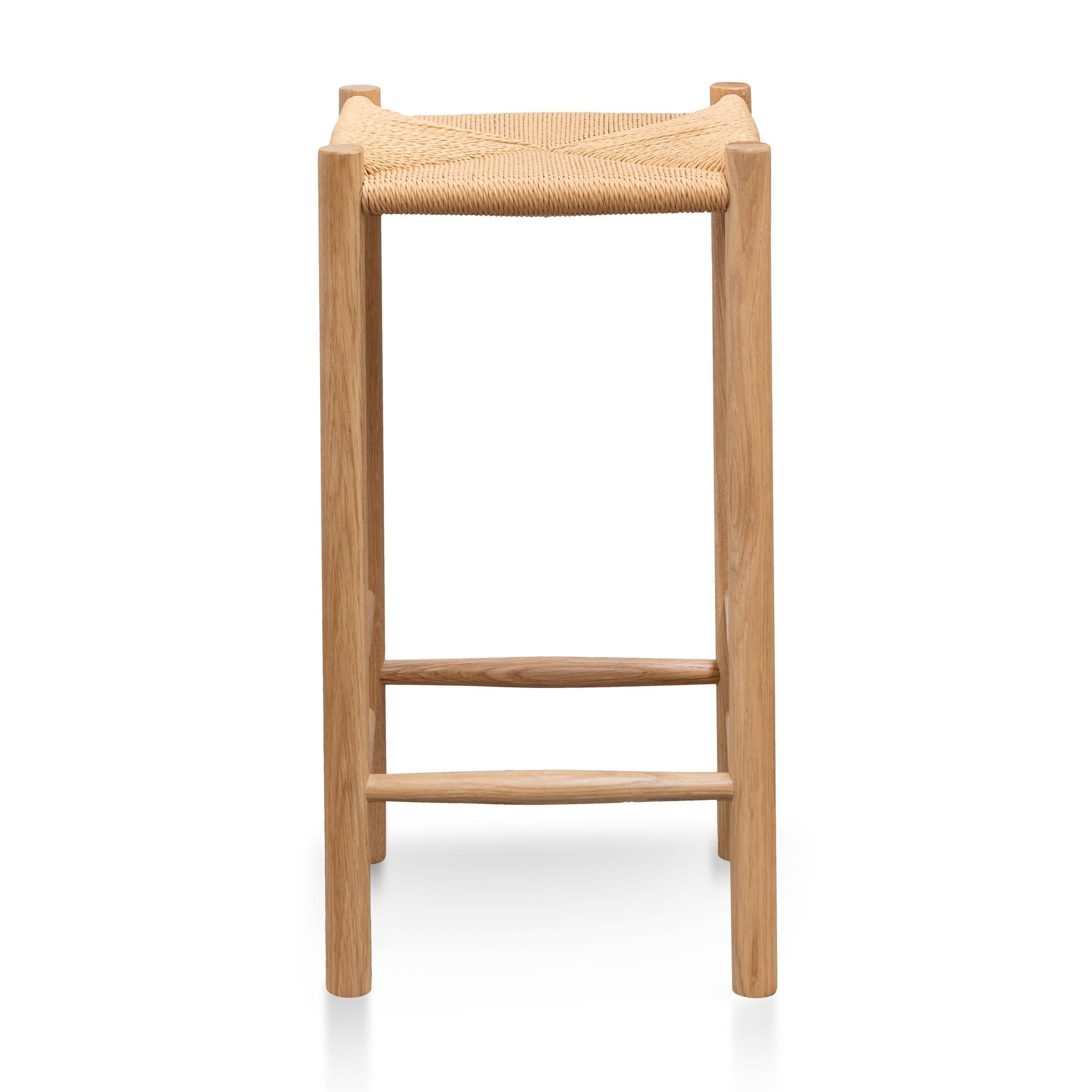 Coastal 65cm Oak Bar Stool - Natural