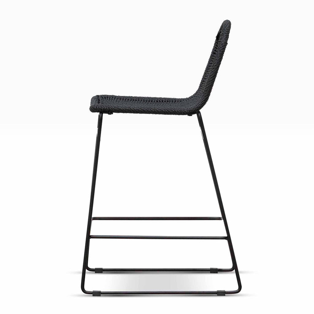Kelton 65cm Barstool - Full Black (Set of 2)