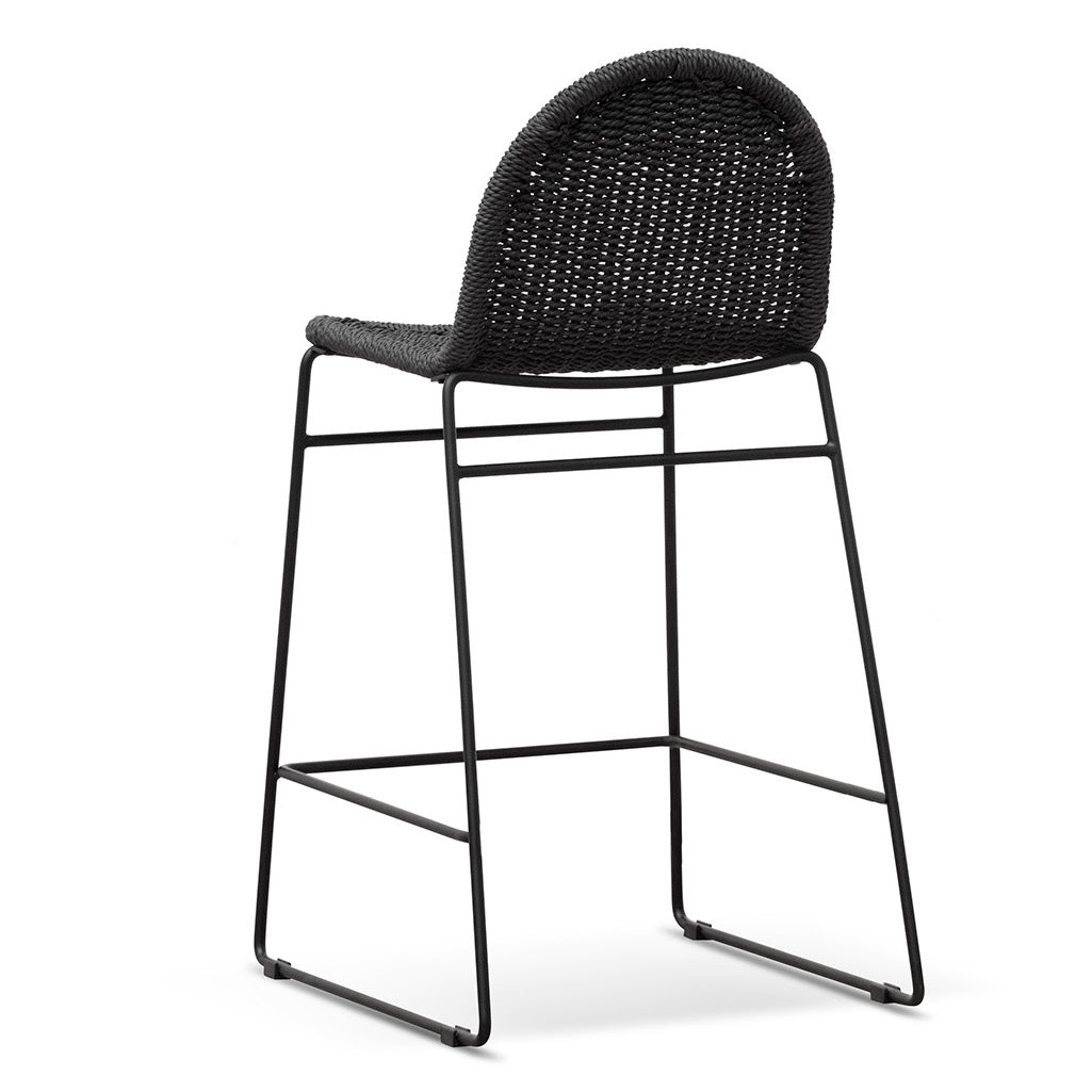 Kelton 65cm Barstool - Full Black (Set of 2)