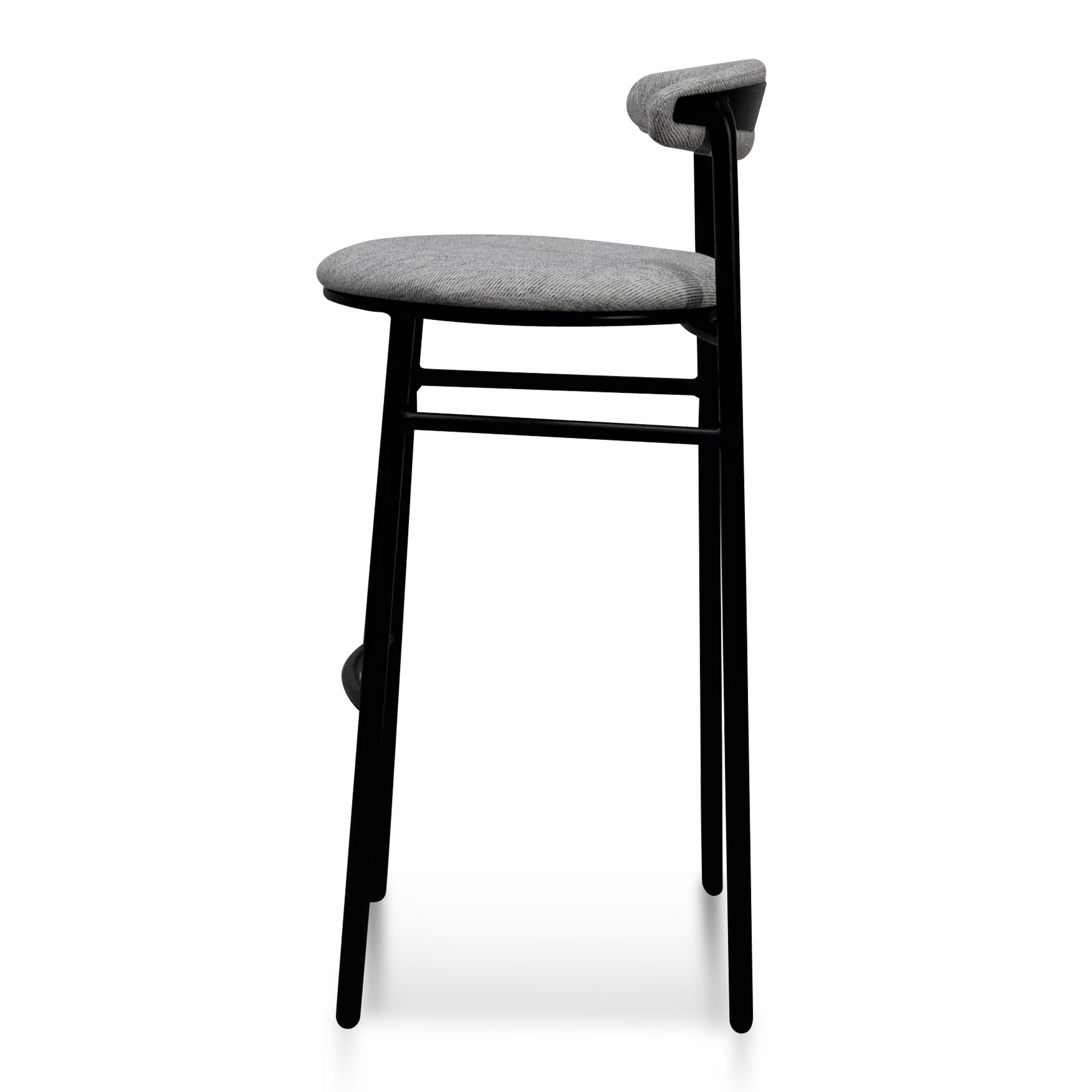 Oneal Fabric Bar Stool - Silver Grey (Set of 2)