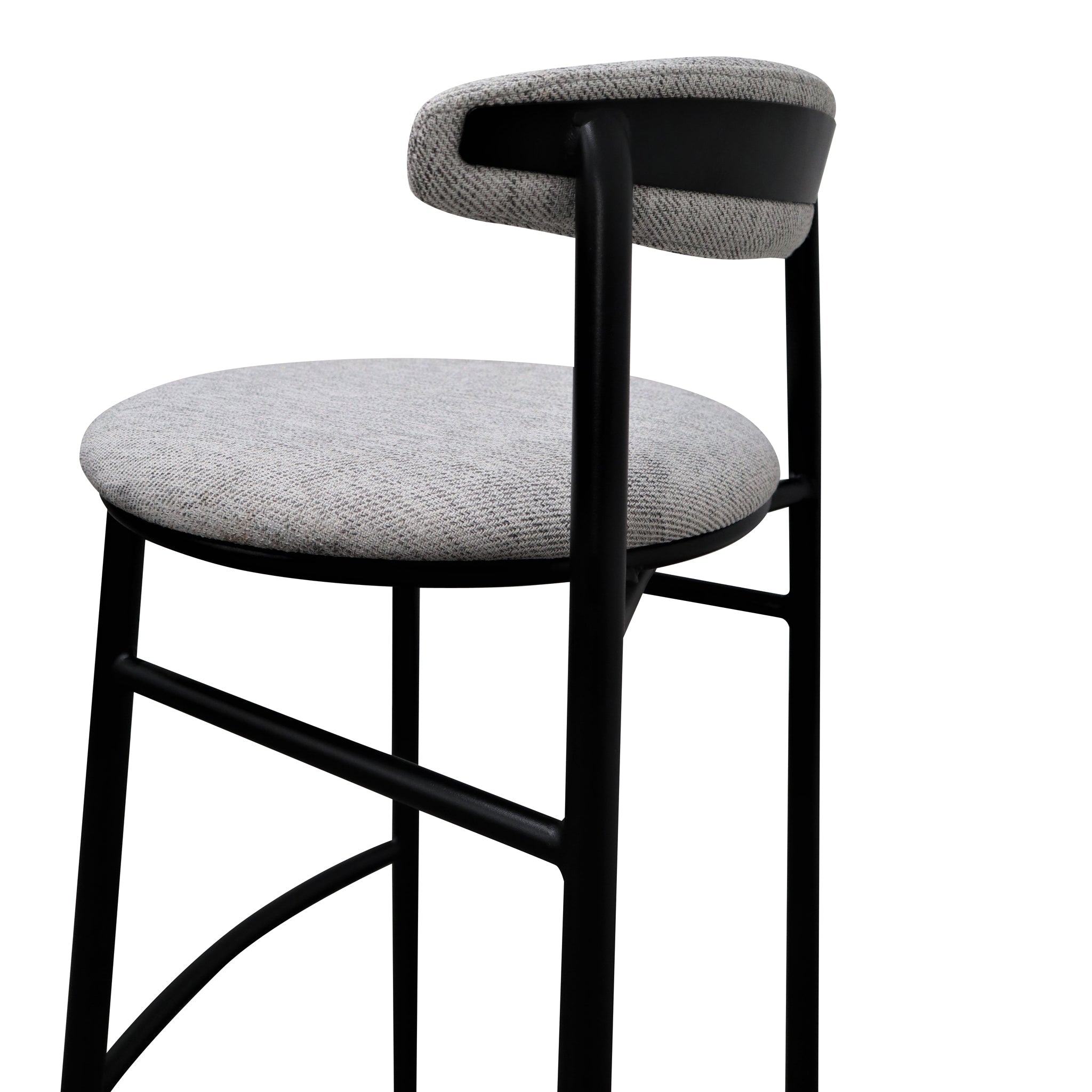 Oneal Fabric Bar Stool - Silver Grey (Set of 2)