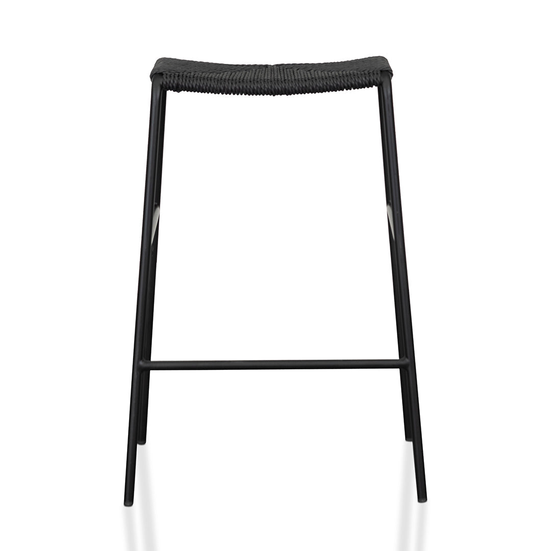 Rattan Barstool - Full Black (Set of 2)